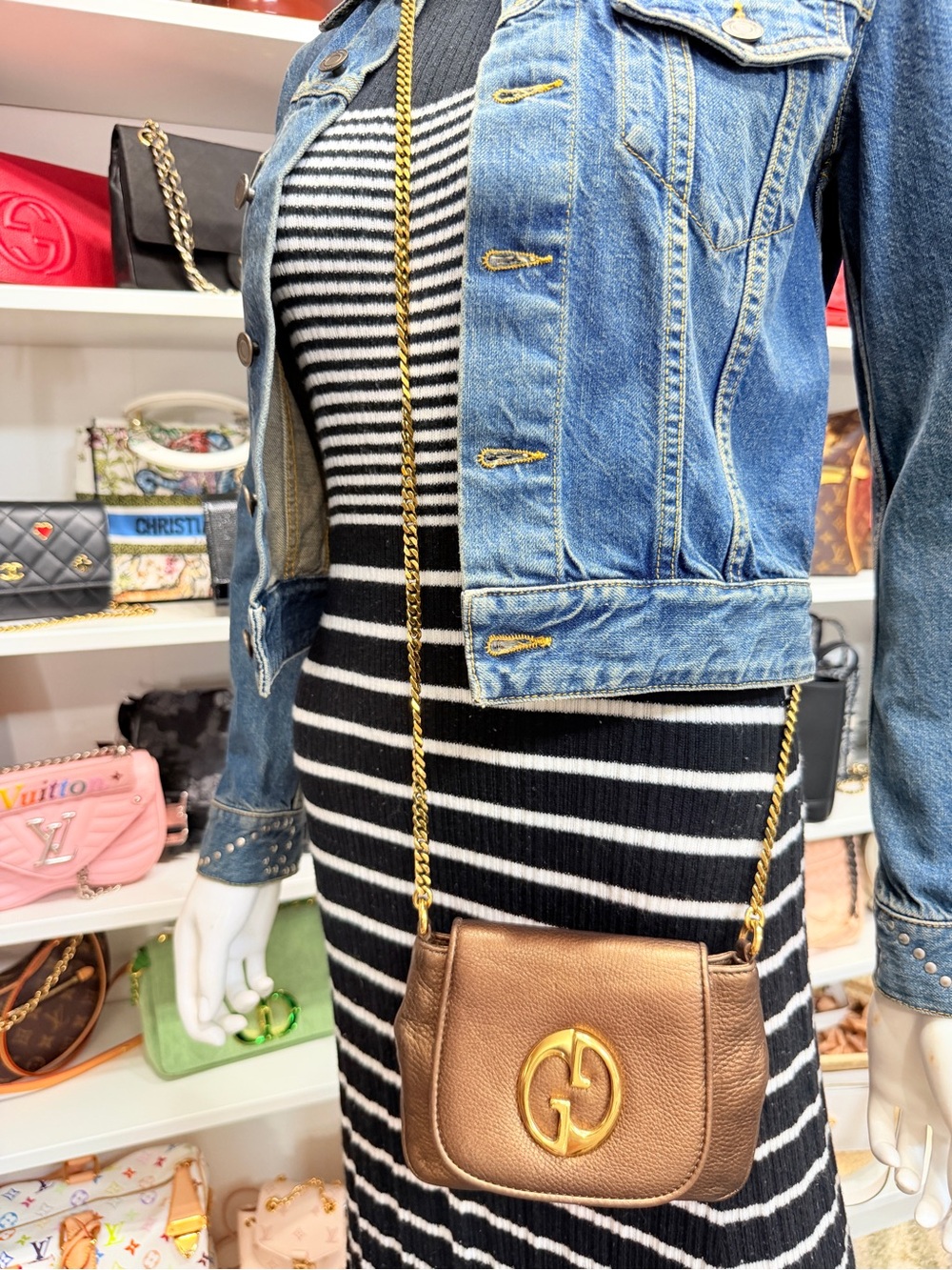 Gucci Bronze 1973 SoHo Leather Crossbody Bag - Picture 13 of 13